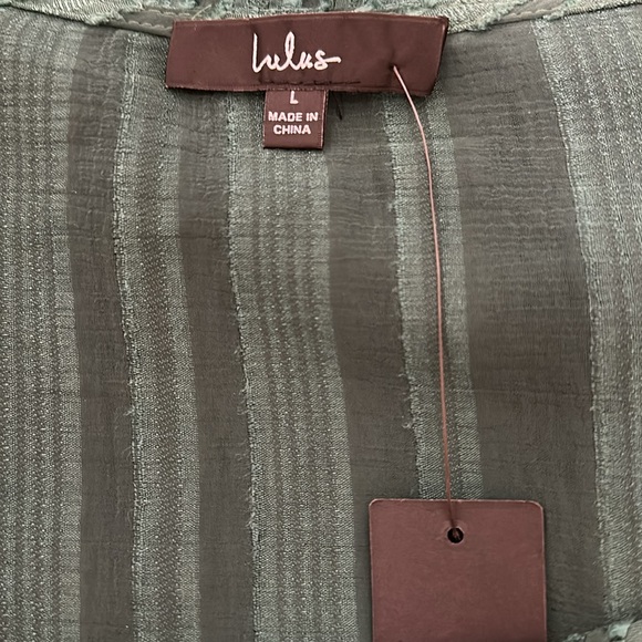 NWT Lulu’s Spread the Cheer Emerald Textured Square Neck Long Sleeve Top (L) - Picture 11 of 13